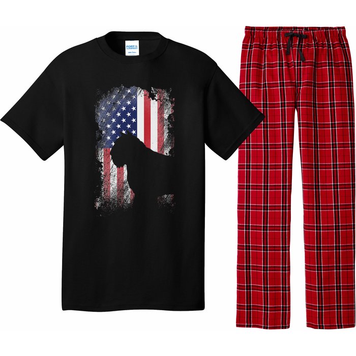 Patriotic Bouvier Des Flandres American Flag Cool Dog Lover Pajama Set