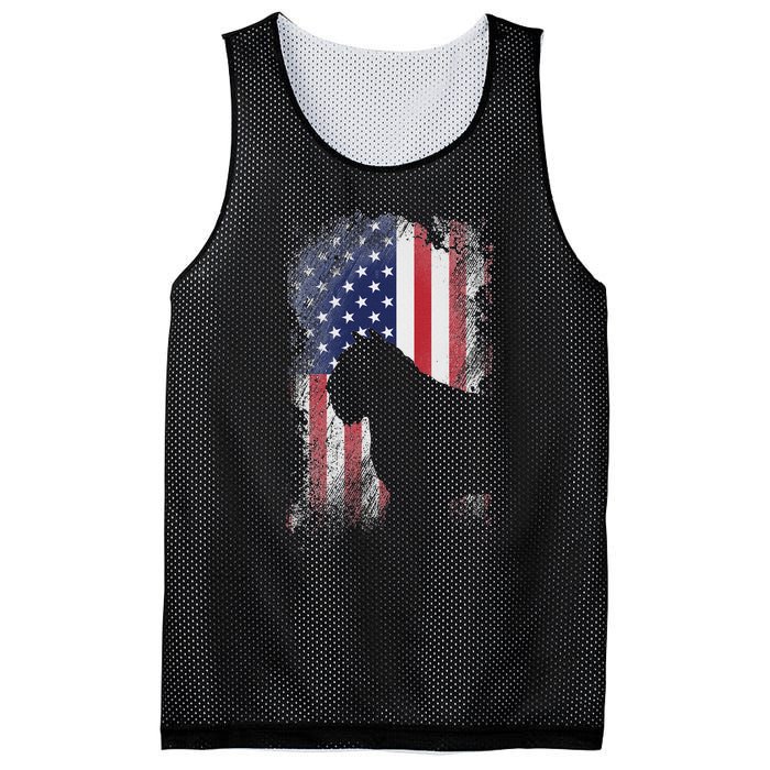 Patriotic Bouvier Des Flandres American Flag Cool Dog Lover Mesh Reversible Basketball Jersey Tank