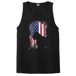 Patriotic Bouvier Des Flandres American Flag Cool Dog Lover PosiCharge Competitor Tank