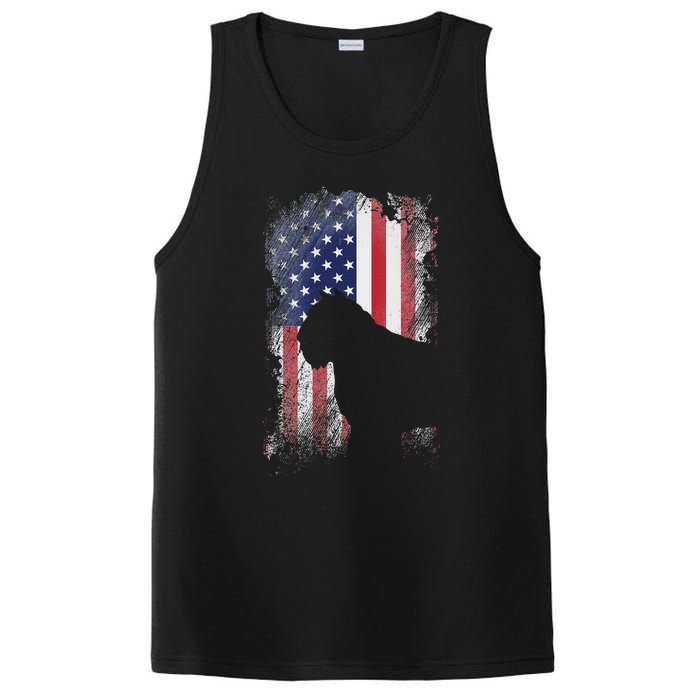 Patriotic Bouvier Des Flandres American Flag Cool Dog Lover PosiCharge Competitor Tank