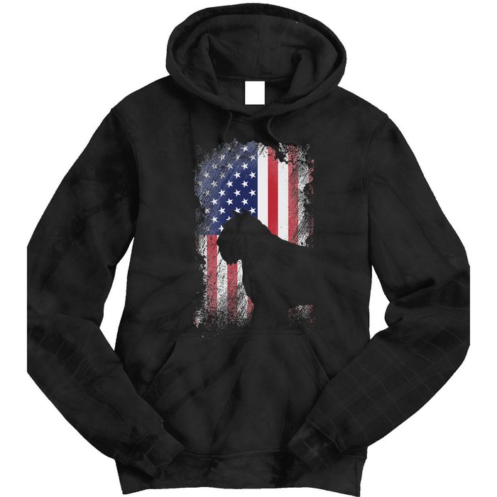 Patriotic Bouvier Des Flandres American Flag Cool Dog Lover Tie Dye Hoodie