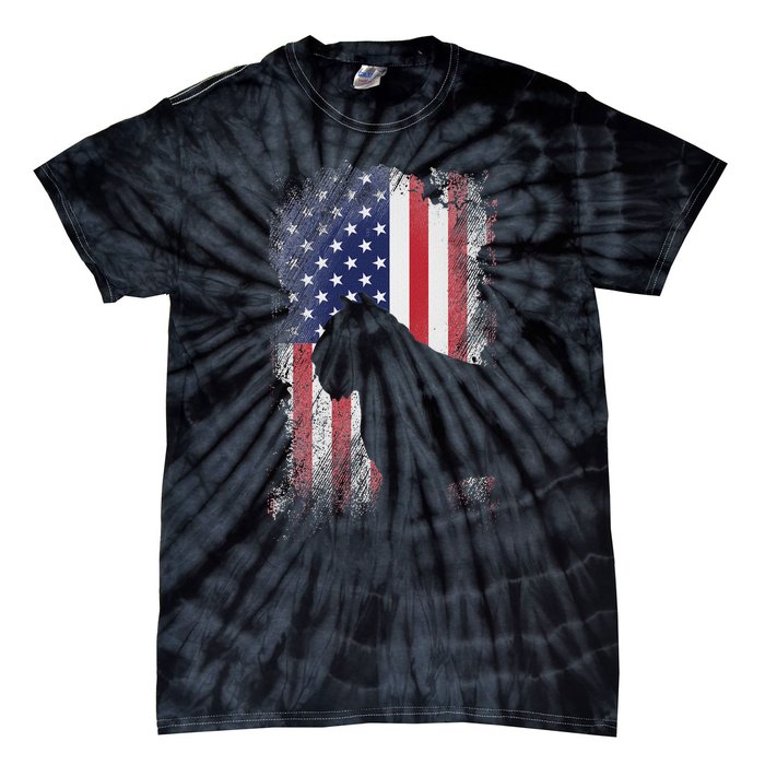 Patriotic Bouvier Des Flandres American Flag Cool Dog Lover Tie-Dye T-Shirt