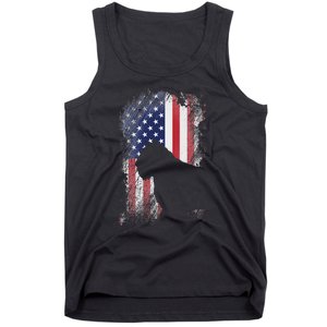 Patriotic Bouvier Des Flandres American Flag Cool Dog Lover Tank Top