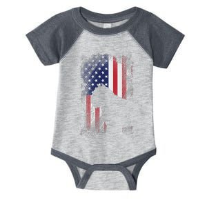 Patriotic Bouvier Des Flandres American Flag Cool Dog Lover Infant Baby Jersey Bodysuit