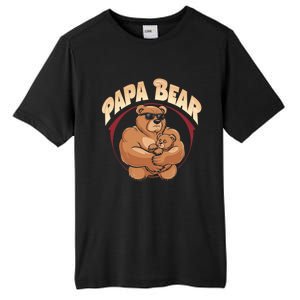 Papa Bear Dad Father Bear Family Papa Bear Gift Tall Fusion ChromaSoft Performance T-Shirt