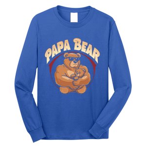 Papa Bear Dad Father Bear Family Papa Bear Gift Long Sleeve Shirt