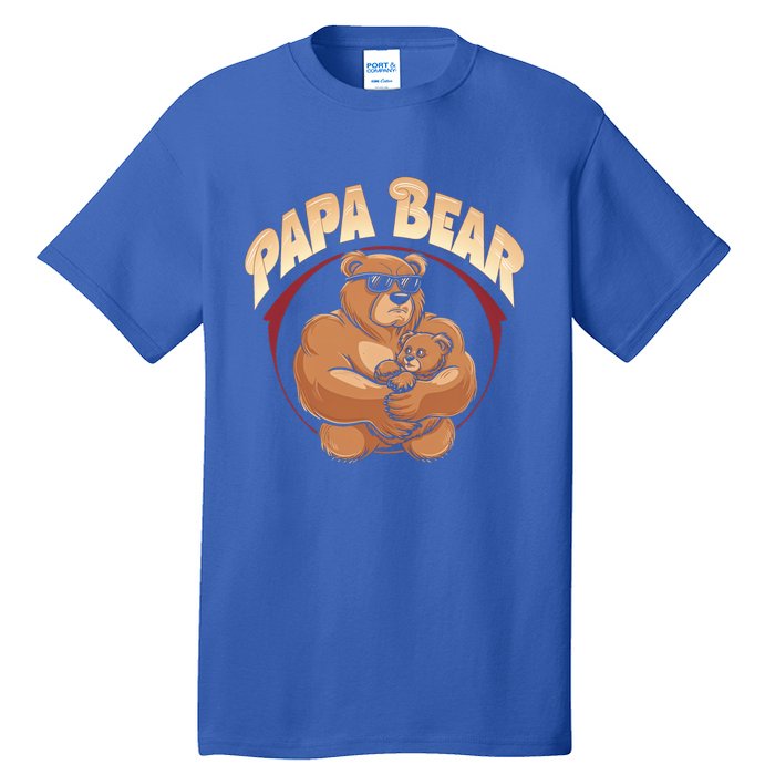 Papa Bear Dad Father Bear Family Papa Bear Gift Tall T-Shirt