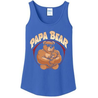 Papa Bear Dad Father Bear Family Papa Bear Gift Ladies Essential Tank