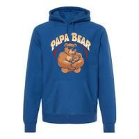 Papa Bear Dad Father Bear Family Papa Bear Gift Premium Hoodie