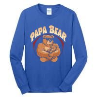 Papa Bear Dad Father Bear Family Papa Bear Gift Tall Long Sleeve T-Shirt