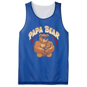 Papa Bear Dad Father Bear Family Papa Bear Gift Mesh Reversible Basketball Jersey Tank