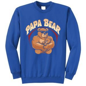 Papa Bear Dad Father Bear Family Papa Bear Gift Tall Sweatshirt