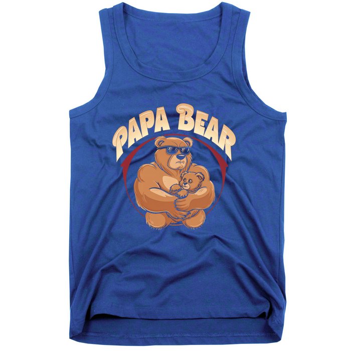 Papa Bear Dad Father Bear Family Papa Bear Gift Tank Top