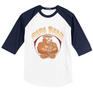 Papa Bear Dad Father Bear Family Papa Bear Gift Baseball Sleeve Shirt