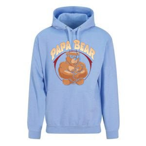 Papa Bear Dad Father Bear Family Papa Bear Gift Unisex Surf Hoodie