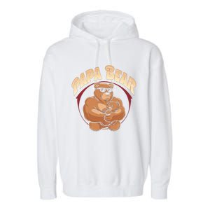 Papa Bear Dad Father Bear Family Papa Bear Gift Garment-Dyed Fleece Hoodie