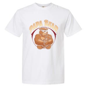 Papa Bear Dad Father Bear Family Papa Bear Gift Garment-Dyed Heavyweight T-Shirt