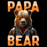 Papa Bear Daddy Bear Dad FatherS Day Grizzly Brown Bears Gift Doggie Tank