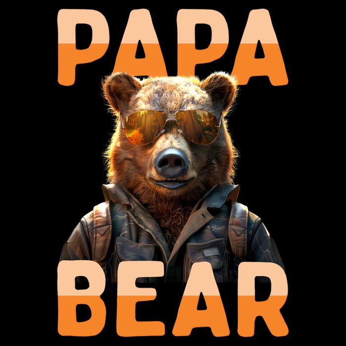Papa Bear Daddy Bear Dad FatherS Day Grizzly Brown Bears Gift Doggie Tank