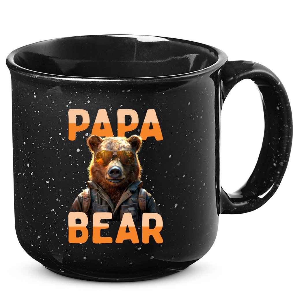 Papa Bear Daddy Bear Dad FatherS Day Grizzly Brown Bears Gift 15oz Campfire Ceramic Mug