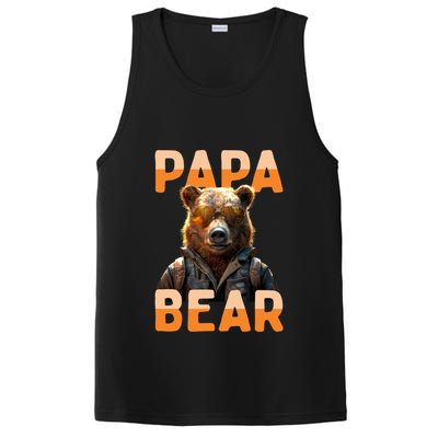 Papa Bear Daddy Bear Dad FatherS Day Grizzly Brown Bears Gift PosiCharge Competitor Tank