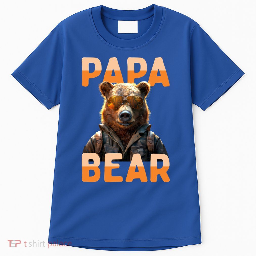 Papa Bear Daddy Bear Dad FatherS Day Grizzly Brown Bears Gift Tall T-Shirt