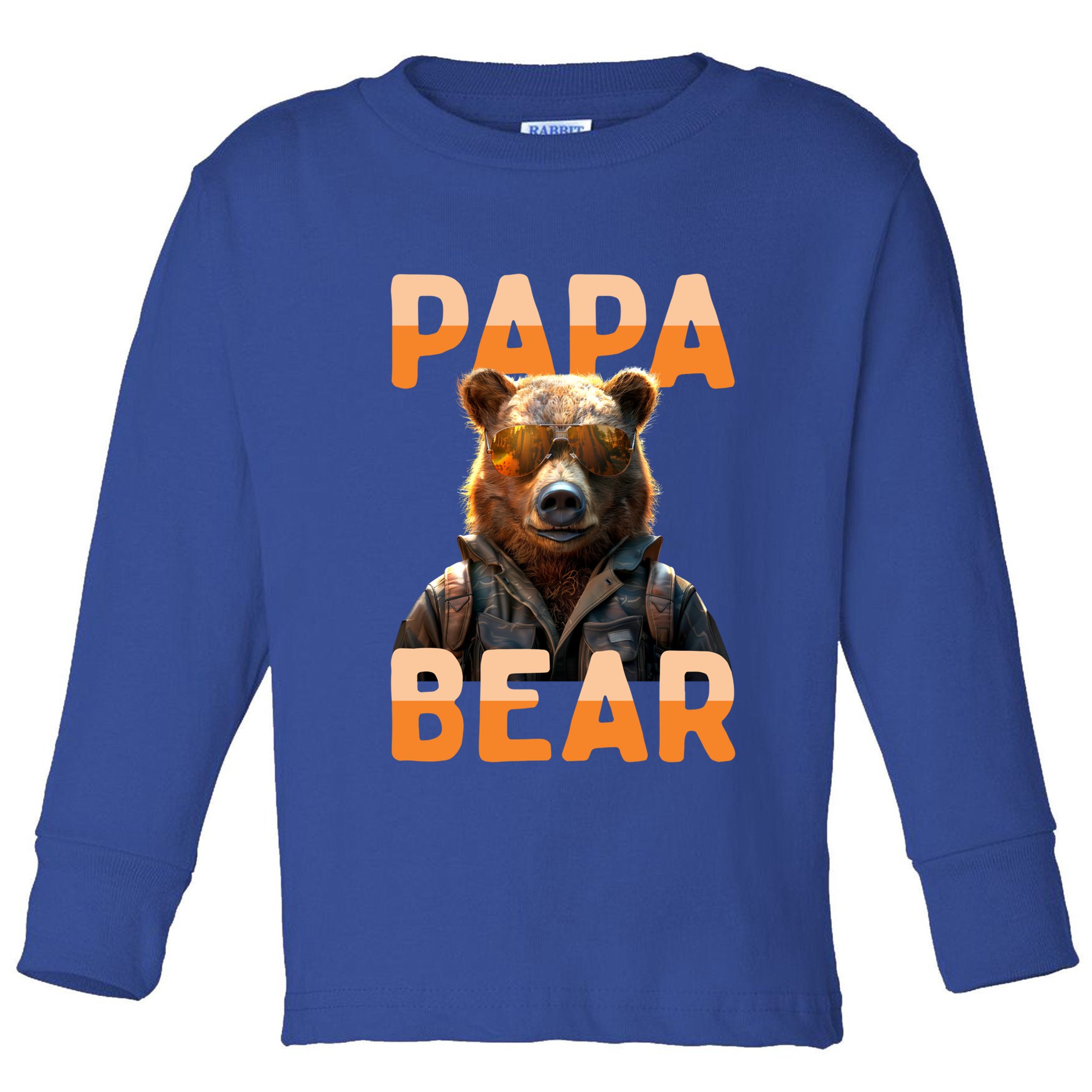 Papa Bear Daddy Bear Dad FatherS Day Grizzly Brown Bears Gift Toddler Long Sleeve Shirt