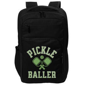 Pickle Baller Distressed Retro Athletic Pickleball Impact Tech Backpack