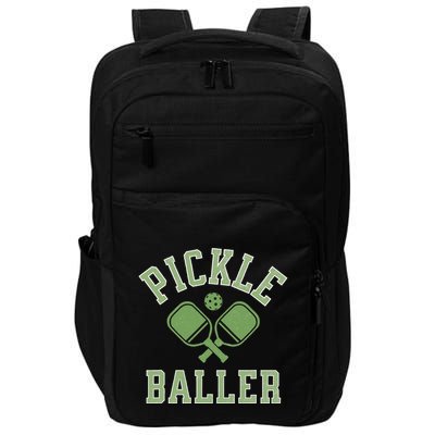 Pickle Baller Distressed Retro Athletic Pickleball Impact Tech Backpack