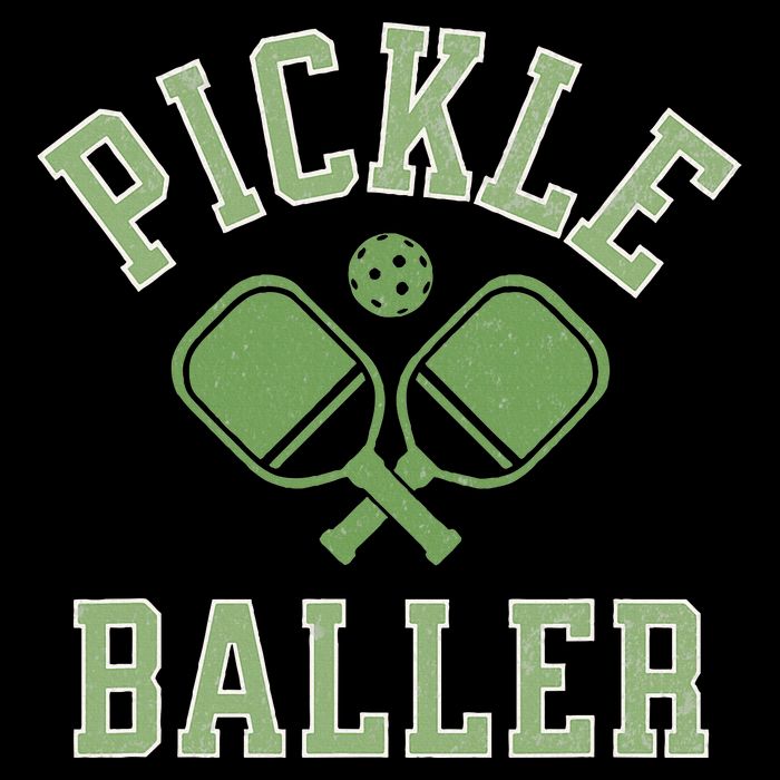 Pickle Baller Distressed Retro Athletic Pickleball Drawstring Bag