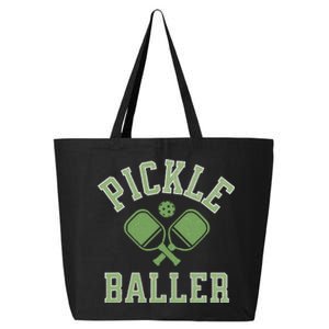 Pickle Baller Distressed Retro Athletic Pickleball 25L Jumbo Tote