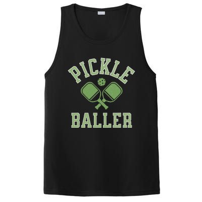 Pickle Baller Distressed Retro Athletic Pickleball PosiCharge Competitor Tank