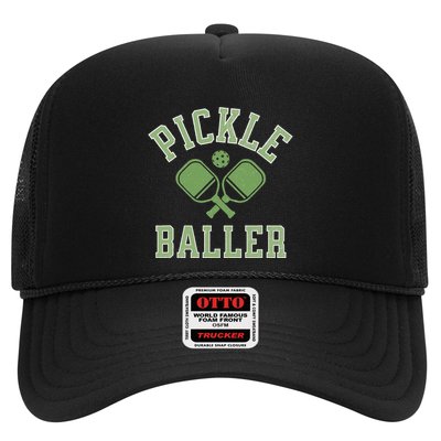 Pickle Baller Distressed Retro Athletic Pickleball Trucker Hat