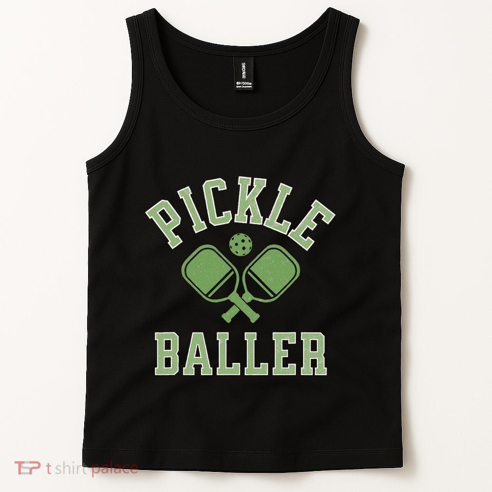 Pickle Baller Distressed Retro Athletic Pickleball Tank Top