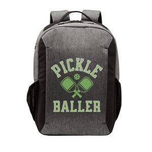 Pickle Baller Distressed Retro Athletic Pickleball Vector Backpack