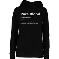 Pure Blood Definition Womens Funnel Neck Pullover Hood