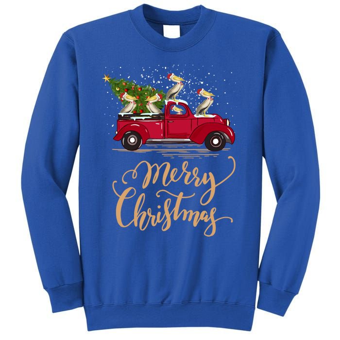 Pelicans Bird Driving Christmas Tree Truck Pelican Christmas Gift Sweatshirt