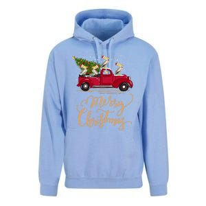 Pelicans Bird Driving Christmas Tree Truck Pelican Christmas Gift Unisex Surf Hoodie