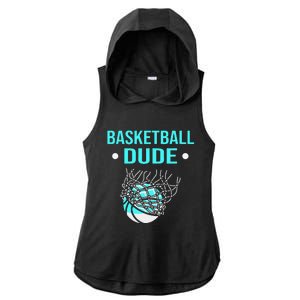 Perfect Basketball Dude Merchandise funny sport Ladies PosiCharge Tri-Blend Wicking Draft Hoodie Tank