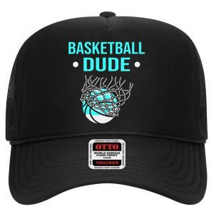 Perfect Basketball Dude Merchandise funny sport High Crown Mesh Back Trucker Hat