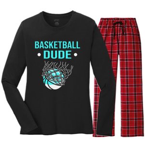 Perfect Basketball Dude Merchandise funny sport Women's Long Sleeve Flannel Pajama Set 