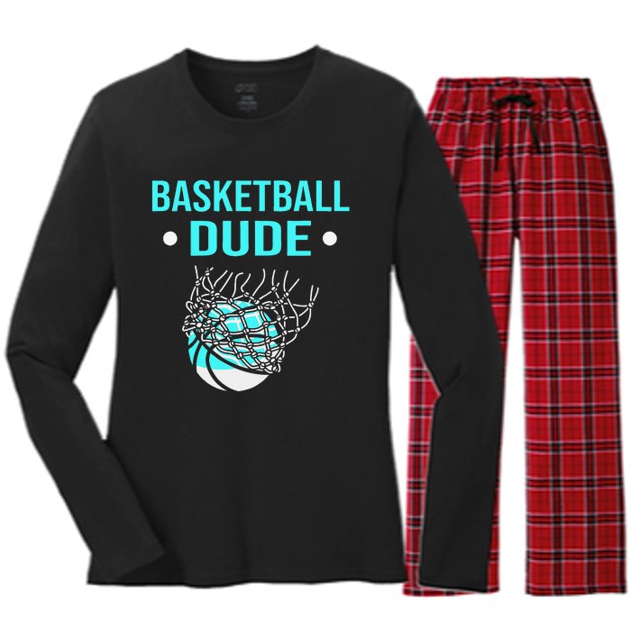 Perfect Basketball Dude Merchandise funny sport Women's Long Sleeve Flannel Pajama Set 