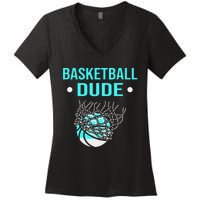 Perfect Basketball Dude Merchandise funny sport Women's V-Neck T-Shirt