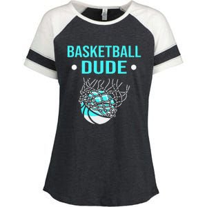 Perfect Basketball Dude Merchandise funny sport Enza Ladies Jersey Colorblock Tee