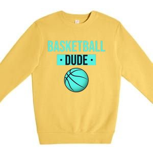 Perfect Basketball Dude Merchandise funny sport Premium Crewneck Sweatshirt