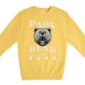 Papa Bear Distressed Premium Crewneck Sweatshirt