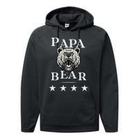 Papa Bear Distressed Performance Fleece Hoodie