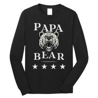 Papa Bear Distressed Long Sleeve Shirt