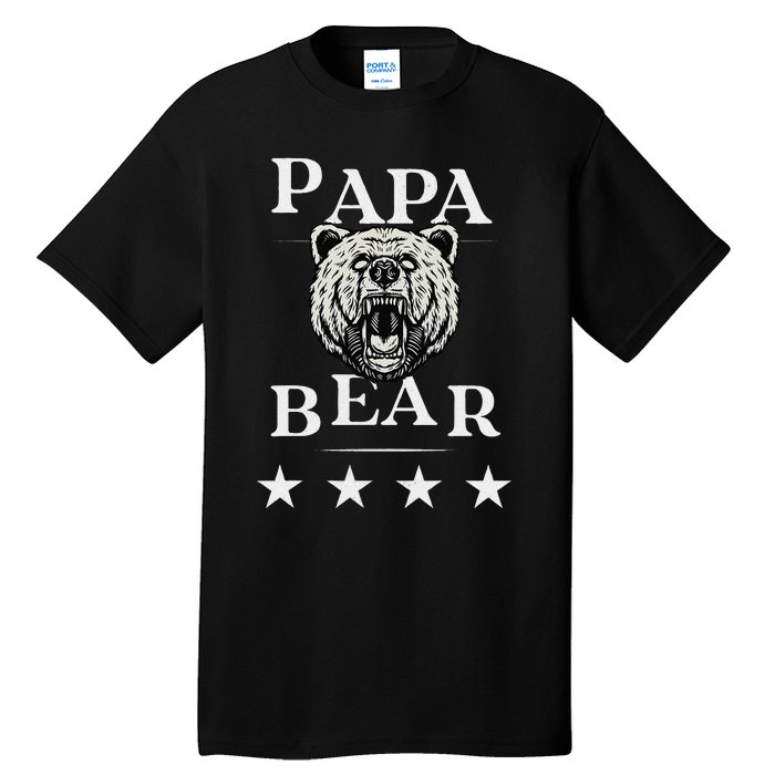 Papa Bear Distressed Tall T-Shirt