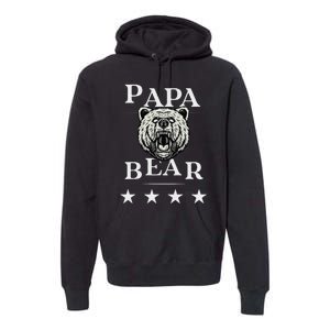 Papa Bear Distressed Premium Hoodie